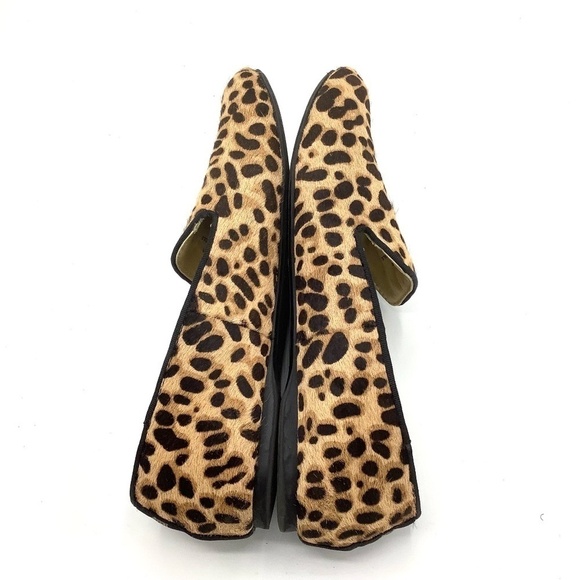 Birdies Starling Smoking Slipper in Cheetah Print Calf Hair Quilted Flats Size 7 - Picture 13 of 16